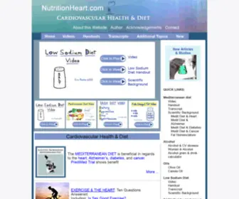 Nutritionheart.com(Cardiovascular Health & Diet) Screenshot