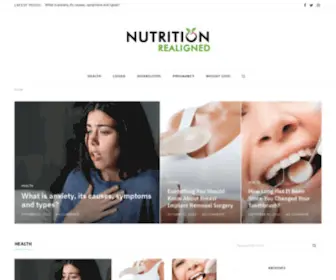 Nutritionrealigned.com(Health Blog) Screenshot