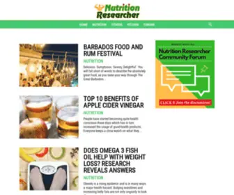 Nutritionresearcher.com(For a good life) Screenshot