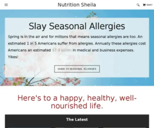 Nutritionsheila.com(Nutritionsheila) Screenshot