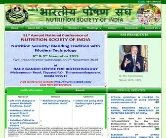 Nutritionsocietyindia.org(The Nutrition Society of India) Screenshot