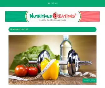 Nutritiouscreations.com(Healthy And Delicious Foods) Screenshot