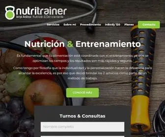 Nutritrainer.com.ar(Nutrición y Entrenamiento) Screenshot