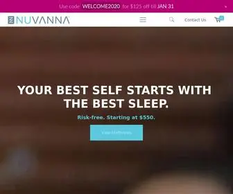 Nuvanna.com(A Supremely Comfortable Mattress) Screenshot