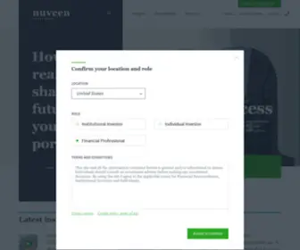 Nuveen.com(Global investment manager for institutions) Screenshot