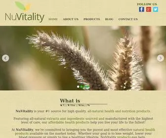 Nuvitality.us(Delivering Natural Health Solutions) Screenshot