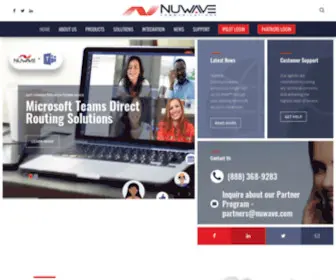 Nuwave.com(NUWAVE Communications) Screenshot