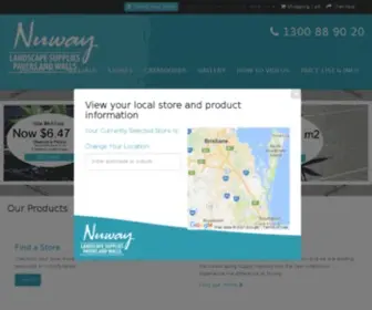 Nuway.com.au(Nuway Landscape Supplies Pavers & Walls Queensland) Screenshot