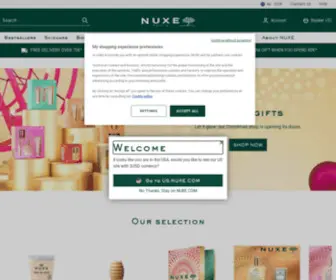 Nuxe.com(NUXE Officiel Site) Screenshot