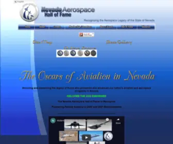 Nvahof.org(Nevada Aerospace Hall of Fame) Screenshot