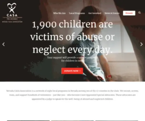 Nvcasa.org(Nevada CASA Association) Screenshot