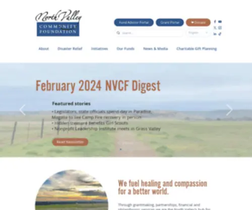 NVCF.org(North Valley Community Foundation) Screenshot