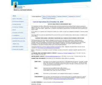 Nvcontractorsboard.com(Nevada State Contractors Board) Screenshot