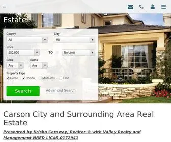 Nvhomedreams.com(Carson City and Surrounding Area Real Estate Presented by Krisha Caraway Valley Realty and Management) Screenshot