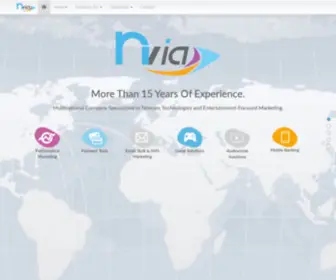 Nvia.com(Telecom technology and Entertainment Marketing Services) Screenshot