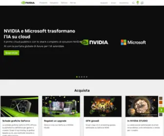 Nvidia.it(Leader mondiale nel computing con intelligenza artificiale) Screenshot