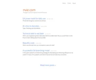 Nvie.com(Thoughts and writings by vincent driessen) Screenshot