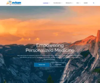 Nvigen.com(Nano Empowered Capture Purification & Personalized Medicine) Screenshot