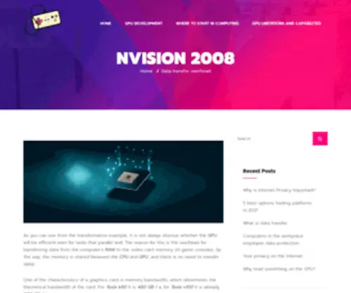 Nvision2008.com(Data transfer overhead) Screenshot