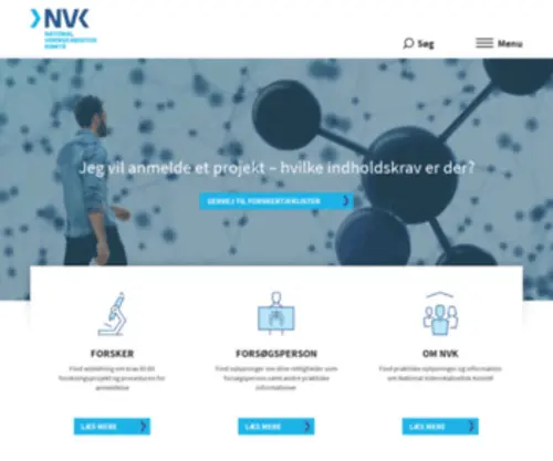 NVK.dk(National Videnskabsetisk Komité) Screenshot
