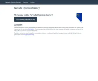 Nvopinion.org(Nevada Opinion Survey) Screenshot