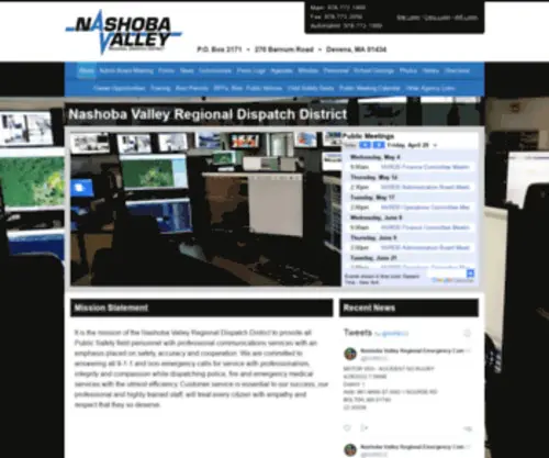 Nvrecc.us(Nashoba Valley Regional Emergency Communications Center) Screenshot