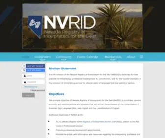 Nvrid.org(Nevada Registry of Interpreters for the Deaf) Screenshot