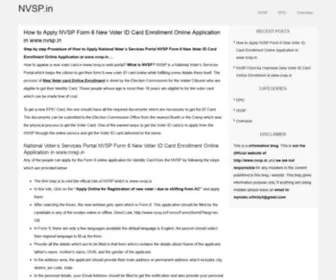 NVSP.co.in(National Voters Service Portal) Screenshot