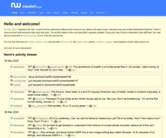 Nwalsh.com(Hello and welcome) Screenshot