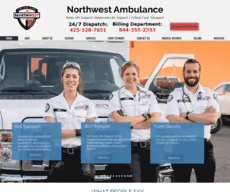 Nwamb.us(Northwest Ambulance Critical Care Transport) Screenshot