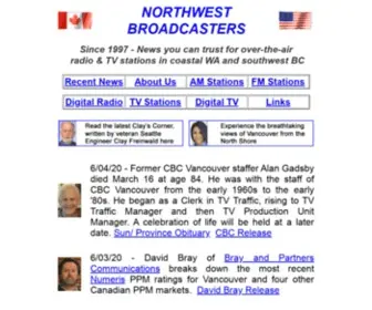 NWbroadcasters.com(Northwest Broadcasters) Screenshot