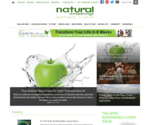 NWfnaturally.com(Natural Awakenings Northwest Florida) Screenshot