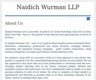 Nwlaw.com(Naidich Wurman LLP) Screenshot