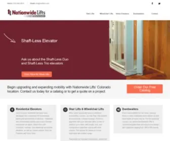 Nwliftsco.com(Home Elevator Company CO) Screenshot