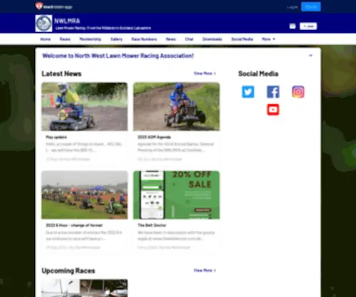 NWLmra.org(NWLMRA (North West Lawn Mower Racing Association)) Screenshot