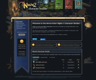 NWN2DB.com(Homepage) Screenshot