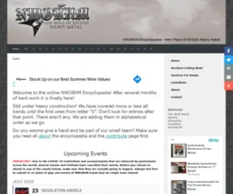 Nwobhm.com(NWOBHM Online Encyclopedia of New Wave Of British Heavy Metal) Screenshot