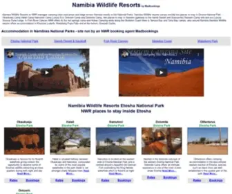 NWrnamibia.com(Namibia Wildlife Resorts Accommodation and Namibia National Parks Guide NWR Namibia) Screenshot