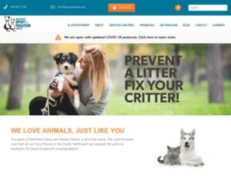 NWspayneuter.org(Northwest Spay and Neuter Center) Screenshot