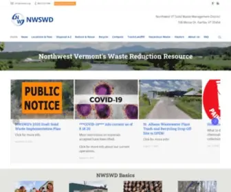 NWSWD.org(Managing and reducing waste in northwest Vermont) Screenshot