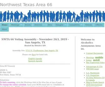 Nwta66.org(Northwest Texas Area 66) Screenshot