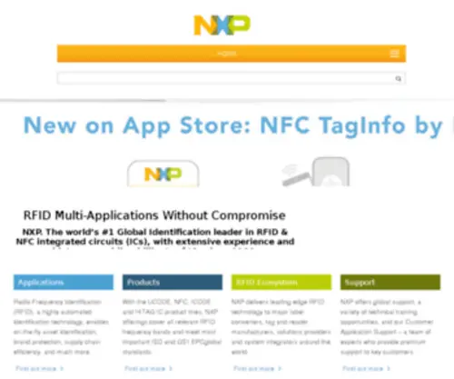 NXP-Rfid.com(NXP-RFIDUses, Products, Support) Screenshot