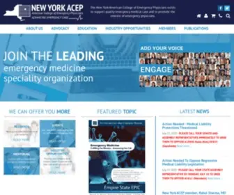 Nyacep.org(The New York American College of Emergency Physicians) Screenshot