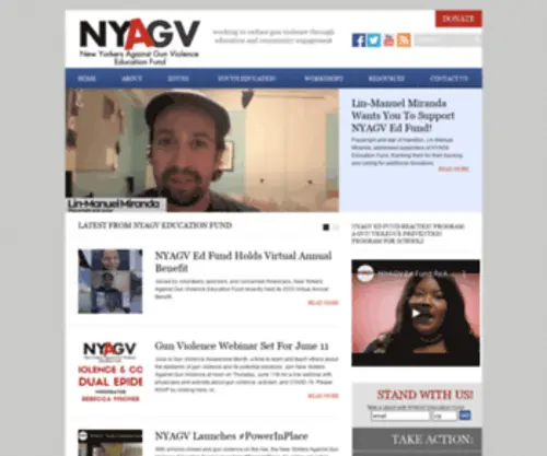 NyagVedfund.org(Legislative advocacy to reduce gun violence since 1993) Screenshot