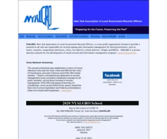 Nyalgro.org(New York Association of Local Government Records Officers) Screenshot