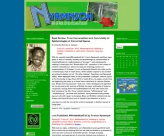 Nyamnjoh.com(Francis Nyamnjoh) Screenshot