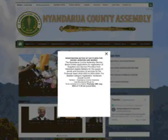 Nyandaruaassembly.go.ke(Making Nyandarua Better) Screenshot