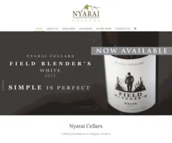 Nyaraicellars.com(Crafting Wine Excellence in Niagara) Screenshot