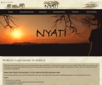 Nyati.com(Safari in South Africa) Screenshot