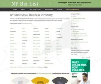 Nybizlist.com(NY Small Business Directory) Screenshot